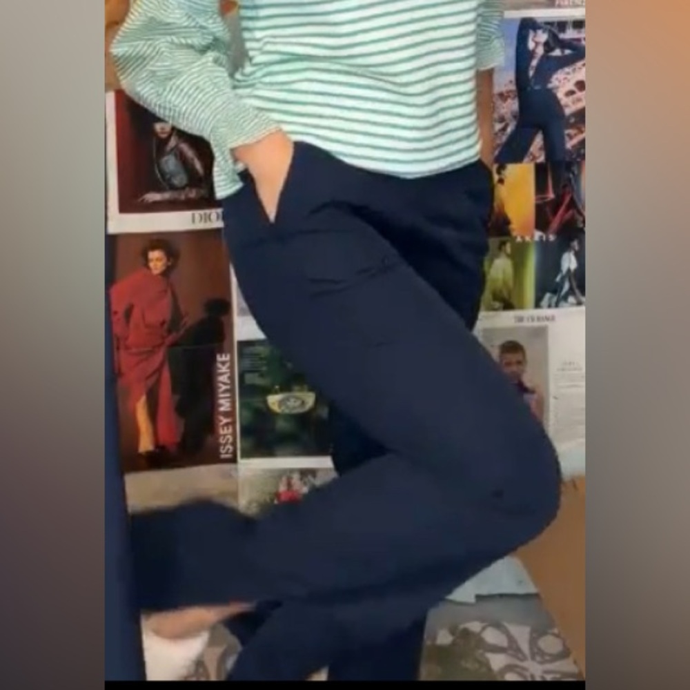 Addison Bay   Active Crepe Twiggy Pant Versatile Navy Medium NWT - Picture 2 of 10